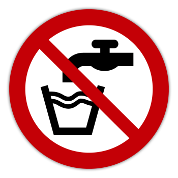 Aufkleber Kein Trinkwasser